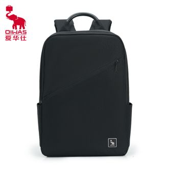 爱华仕/Oiwas  时尚商务防泼水 多功能双肩包 黑色 OCB5185