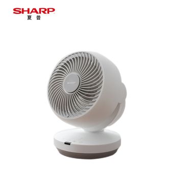 夏普/Sharp  台式空气循环扇家用台扇学生宿舍小型风扇定时摇头办公桌面轻音台扇 PJ-CA204A（遥控款）