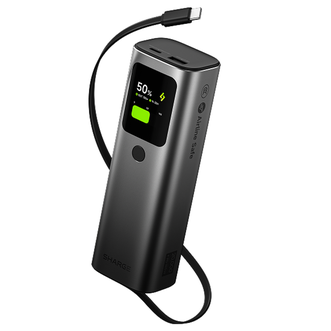 闪极/SHARGE  165W充电宝能量棒自带伸缩线20000毫安移动电源E4