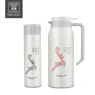 火象  壹路连升杯壶套装SUS304不锈钢材质保温水壶1500ml+保温杯500ml套装      HXF-TZ053
