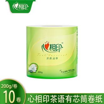 心相印  卷纸200g10卷加厚家用卷纸绵柔亲肤