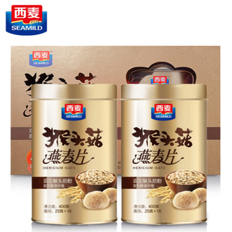西麦SEAMILD  药食同源猴头菇燕麦片营养滋补甄选冲泡礼盒800g