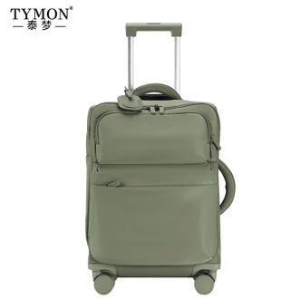泰梦/TYMON  超轻拉链布箱男女时尚行李箱 K71大容量旅行箱登机箱拉杆箱20寸竹青绿