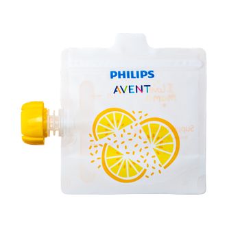 新安怡/Avent  辅食袋蘑菇头款/配辅食勺125ml/10片/盒 BBL80363IS/93