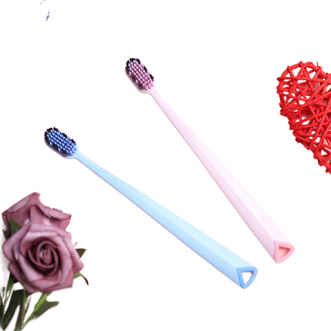 舒客 宽头高密旋洁软毛成人牙刷4支家庭情侣装 多方位无死角清洁（颜色随机发货）