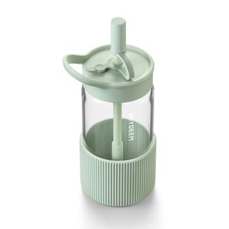 北鼎  550ml吸管杯玻璃杯 茶杯便携大容量玻璃水杯 吸管随行杯（多色可选）DG425