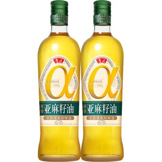 鲁花  亚麻酸含量52%-70%亚麻籽油750ml*2