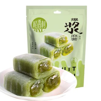 稻香村 糕点点心 休闲零食 中华老字号 爆浆麻薯210g*3袋 抹茶味 