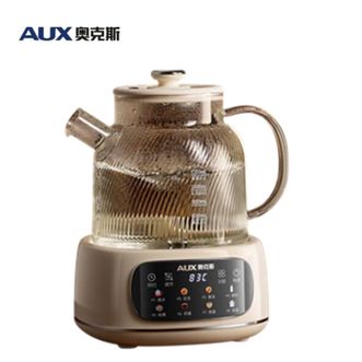 奥克斯/AUX  全玻璃养生壶多功能母婴恒温水壶婴儿冲奶电热烧水壶0胶水调奶器  YS125  滤网款