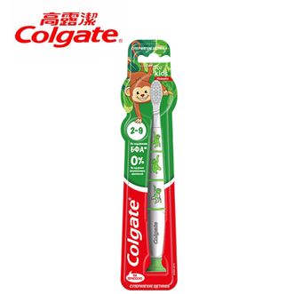 高露洁/Colgate  不倒翁儿童牙刷2-9岁1支  宝宝软毛牙刷磨圆柔丝刷毛单支 三色随机