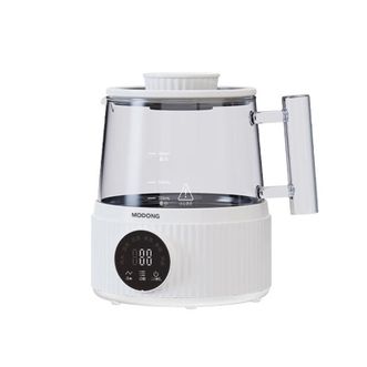 摩动/MODONG  全玻璃养生壶0.8L小型迷你全自动煮茶壶轻音炖煮保温烧水一体智能电热水壶办公室花茶养生壶烧水壶 白色- 0.8L -MD-LYHC04