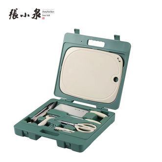 张小泉  刀具套装 户外厨具露营水果刀切片刀剪刀砧板套装张小泉不止青绿系列 S4200-0100