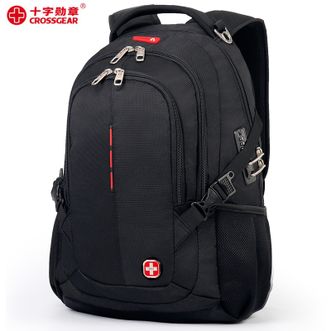 十字勋章 双肩包男大容量17.3电脑包户外轻便旅行背包CR-9001BKXL