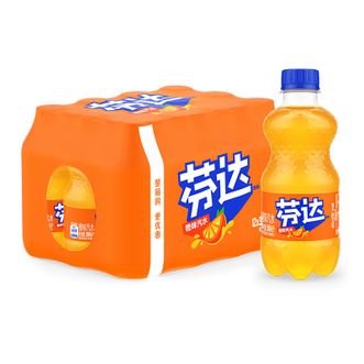 可口可乐  芬达橙味汽水300ml*12瓶碳酸饮料mini版夏日