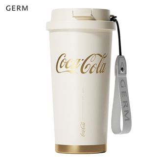 格沵/germ  可口可乐联名款闪耀保温杯500ml咖啡水杯大容量车载杯子（奶霜白）