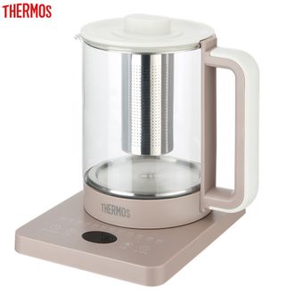 膳魔师（THERMOS）  1.5L养生壶带滤网电水壶果茶花茶煮茶器电茶壶 家用电器烧水壶电开水壶煮茶壶电热水壶EHA-1611E-SP棕色