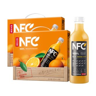 农夫山泉 (礼盒装) NFC橙汁900ml*4瓶*2箱 农夫山泉 (礼盒装) NFC橙汁900ml*4瓶*2箱
