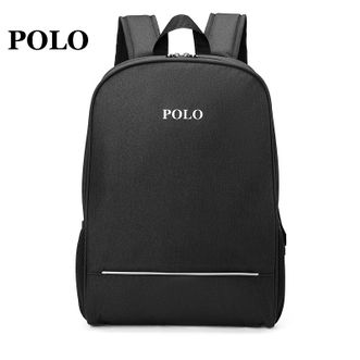 POLO双肩包防泼水潮流男女通用背包学生书包旅行包092241黑色
