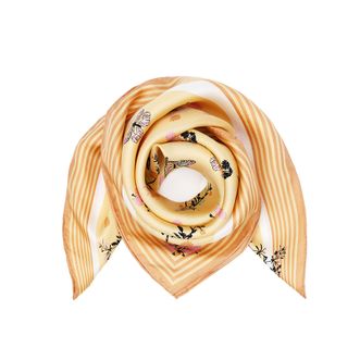 玛丽亚.古琦（MARJA KURKI）  桑蚕丝小丝巾甜蜜仲夏米色1NN110061