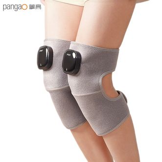 攀高/Pangao  膝盖按摩仪 振动按摩包裹热敷腿部关节膝部按摩器 老人膝关节炎老寒腿热敷理疗仪 保暖护膝仪Knee3浅灰色