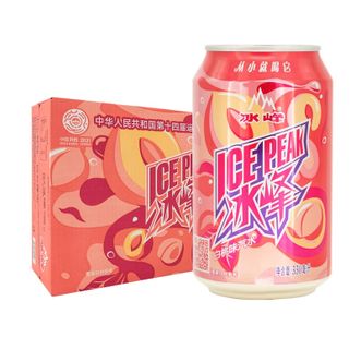 冰峰  白桃味汽水陕西特产碳酸饮料330ml*24罐