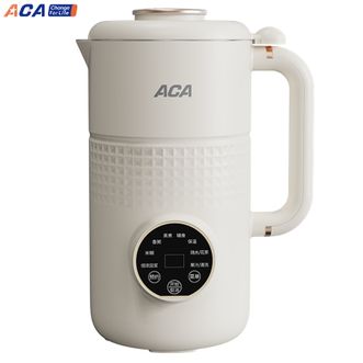 北美电器/ACA  800ml破壁豆浆机 家用多功能免过滤预约料理机果蔬汁榨汁机果汁机早餐机米糊辅食机养生壶搅拌机破壁机ADY-G80PB16DR米色