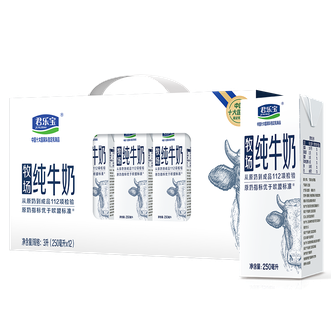 君乐宝（JUNLEBAO）  牧场(欧盟标准)纯牛奶250ml*12
