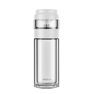 施美乐（SIMELO） 茶水分离杯玻璃杯喝茶过滤男女户外便携水杯280ML 