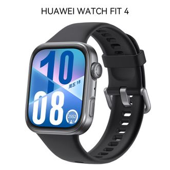 华为/Huawei  WATCH FIT 4 韵律黑氟橡胶表带 华为运动智能手表超轻薄大屏潮流运动fit4