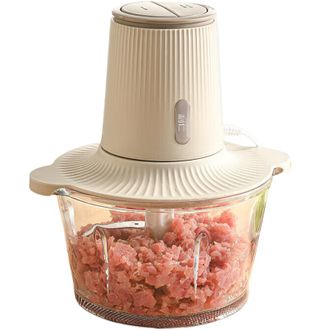 利仁  绞肉机家用料理机辅食机绞菜多功能一体机搅拌机电动切菜机加厚玻璃杯双刀2升 JRJ-S2520
