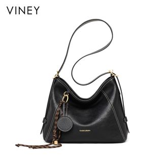 viney  头层牛皮hobo包女秋冬新款单肩斜挎托特通勤包 V93655