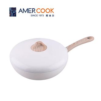 AMERCOOK  麦饭石涂层不粘锅家用炒菜维纳斯炒锅AC0112303.30WE