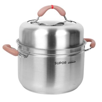 苏泊尔/Supor  不锈钢蒸锅一层蒸煮两用锅24cm燃气灶电磁炉两用RT24AA2
