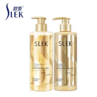 舒蕾/Slek  修护洗发水400ml+护发素400ml    莹亮修护烁金洗发露+莹亮柔顺烁金护发素 洗发水