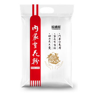 裕道府  内蒙雪花粉 小麦粉面粉 2.5kg*1袋 选自河套红小麦 味道香醇