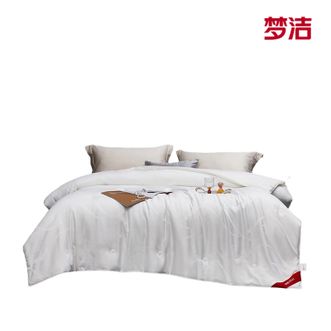 梦洁家纺  提花纤维 蚕丝 复合 四季被 共梦时欢  200*230cm  白色 1010289106