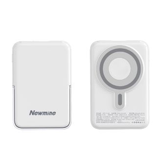 纽曼（Newmine）  超薄磁吸充电宝  3C认证10000毫安无线快充全兼容15W磁吸快充移动电源  隐藏支架