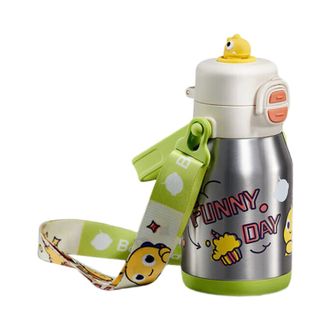 Bc Babycare  中大童保温杯吨吨大肚三饮儿童保温杯喝水杯吸管水壶小学幼儿园 云海米-600ML