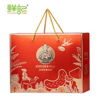 鲜记/xianjee  全球坚果鲜旅炒货（精致8罐装）1.3kg/盒