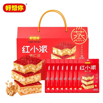 好想你  枣夹核桃蜜饯果干新疆特产红枣零食大枣夹核桃礼盒装年货 红小派礼盒装624g