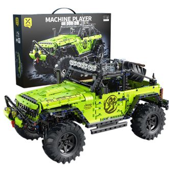 星涯优品  儿童积木仿真玩具车1:8牧马人越野车模型 六一儿童节生日礼物【静态版】