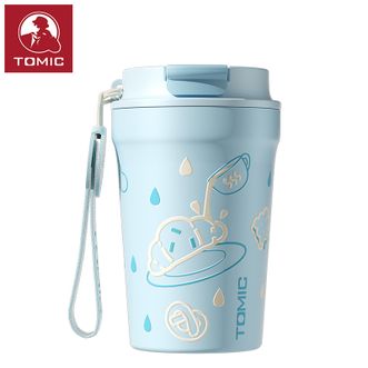 特美刻（TOMIC）  咖啡杯女高颜值桌面水杯便捷式可乐杯316不锈钢耐酸碱保冷杯子 下午茶340ml