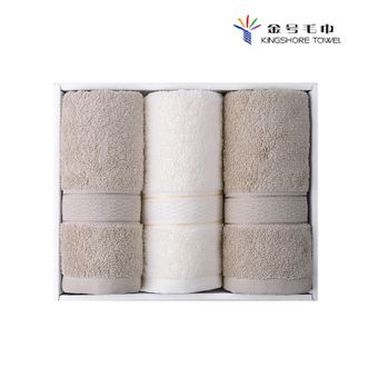 金号  素羽毛巾 3条装 脸巾 擦脸巾 颜色随机 ZL2106-3