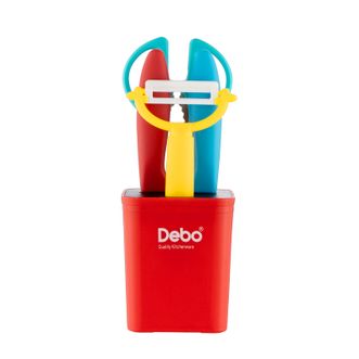 Debo  萨曼塔（五件套）水果刀套装削皮刀水果刀具剪刀瓜刨组合 DEP-683