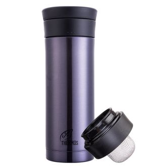 膳魔师（THERMOS）  470mL容量保温杯 真空不锈钢保温水杯 男女士办公家用带茶漏水杯商务办公泡茶杯子 CMK-501蓝黑色