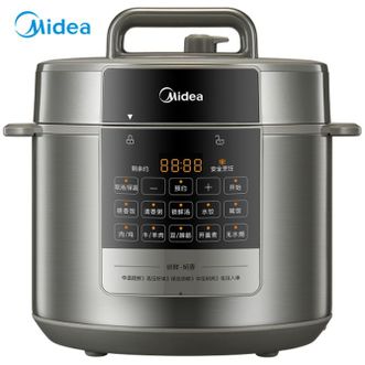 美的/Midea  电压力锅 E5910 5L家用全自动智能预约饭煲无水焗双胆开盖火锅高压锅