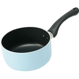 菲仕乐14厘米不粘奶锅-粉蓝 小奶锅宝宝辅食奶锅EMS-AL141V002