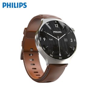 飞利浦（PHILIPS）  智能手表VTR5206【棕色-超纤】商务手表多功能运动手表APP蓝牙通话会议手表实时翻译转写一键录音