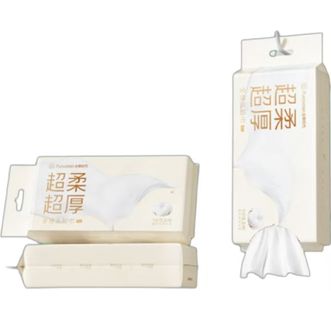 全棉时代/PURCOTTON  超柔全棉洗脸巾75gsm平纹，甘油乳霜，200*200mm,60片/包，3包(单位：提)