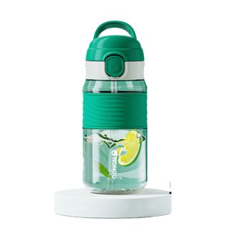 NONOO  小胖杯运动水壶塑料杯tritan吸管直饮双饮杯子耐高温  松石绿 580ML     NP580SA1